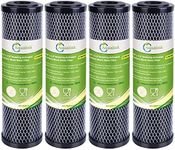 Aqualink 1 Micron 2.5" x 10" Whole House CTO removal Carbon Water Filter Cartridge Replacement for Countertop Water Filter System,Dupont WFPFC8002,WFPFC9001,FXWTC,SCWH-5,WHEF-WHWC,AMZN-SCWH-5,4Pack