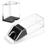 Akamino 4 Deck Blackjack Shoe and Discard Tray, Clear Acrylic Card Dispenser Blackjack Dealing Shoe Card Dispenser for Playing Cards,Standard Size Poker Deck,Family Game Night