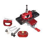TYDEEY 35mm Concealed Hinge Jig Kit for Cabinet Door Hinge Installation: Heavy Duty Cabinet Hardware Jig Tool with Drill Jig, Door Hinge Router Template, and Hole Cutter for Easy Bore Hinge Boring