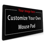 Personalised Custom XXL Mouse Pad with Photo, 900x400x3mm Large Gaming Mouse Pads for PC Computer Keyboard Water-Resistant Mousepad Customised Picture Name Logo Mouse Mat with Anti-Slip Rubber Base