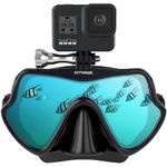 Octomask Frameless Gopro Dive Mask For Diving And Snorkeling Works With Hero2/Hero3/Hero3+ And Hero4 Cameras - Black, One Size