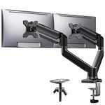 ErGear Dual Monitor Arm Desk Mount for 17 to 32 Inch Screens, Dual Monitor Stand for Curved Flat Screens, Double Monitor Arm Support VESA 75/100 mm