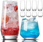 Mfacoy Drinking Glasses Set of 8-4 