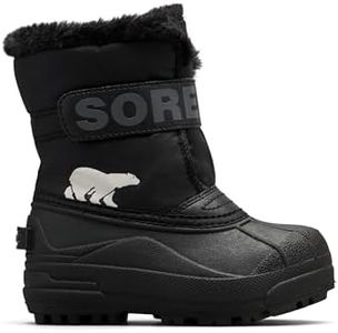 SOREL Children's Snow Commander Boot - Black, Charcoal - 8