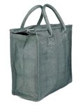 RSN Green Denim Lunch Bag with Bottle Holder for Unisex