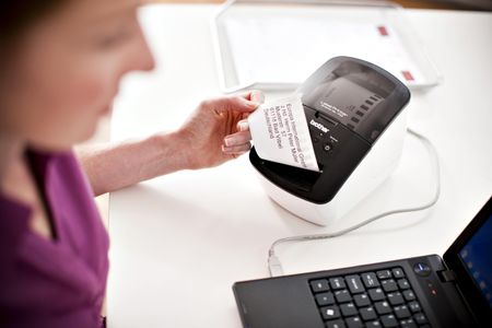 Brother QL-700 Desktop Label Maker – USB, 62mm Wide, Black Print