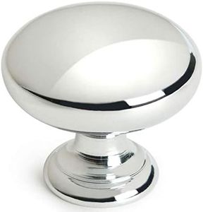 Cosmas 4950CH Polished Chrome Cabinet Hardware Round Mushroom Knob - 1-1/4 Diameter - 25 Pack