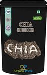 Organic Prime Chia Seeds Raw Black Chia Seeds - 500 GM X 2 = 1 KG By Organic Prime