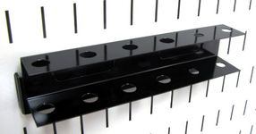 Wall Control ASM-SD-008 B Pegboard Screwdriver Holder Bracket Slotted Metal Pegboard Accessory for Wall Control Pegboard Only, Black