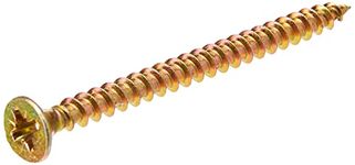 ForgeFix Multi-Purpose Single Thread Screws | 4.0 x 50mm | Zinc Yellow Passivated | Box 200