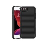 Amazon Brand - Solimo Rubber Puffer Case Camera Protection Soft Back Cover for Apple iPhone 7|iPhone 8|iPhone Se 2020|iPhone Se 2022-Black