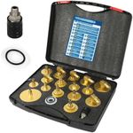 BELEY Brake Fluid Bleeder Adapter Kit 17PCS Master Cylinder Bleeder Tool Kit for Most Vehicles Brake Fluid Bleeding or Refilling