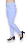 Iconic Me Girls Plain Premium Skinny Fit Denim Jeans - Light Blue (11-12 Years)