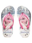 toothless Disney Frozen Kids Girls Fuchsia Flip-Flops (Fuchsia-10)