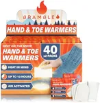 BRAMBLE 80-Pack Warmers - 40 Hand Warmers & 40 Foot Warmers - Long-Lasting Heat Packs (8h) for Outdoor Activities, Sports, and Cold Weather