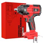 Cordless Impact Wrench 1/2 inch for Milwaukee 18V Battery, 600FT-LBS (810N.m) Brushless Electric Impact Gun Includes LED Work Light, 2100RPM High Torque Impact Driver, Bare Tool Only