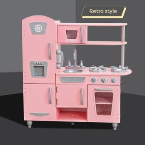 KidKraft Pink Vintage Toy Kitchen – Pretend Play Set for Kids
