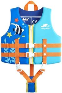 Gogokids Toddler Swim Vest Toddler Floaties Swim Vest for Kids 2-3-4-5-6-7-8-9 Years Old Swimming Pool Floats for Kids 30-50-70 Pounds Buoyancy Swimming Aid Floaties Boys Girls in Beach, Pool, Puddle