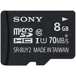 Sony 8GB Class 10 UHS-1 Micro SDHC up to 70MB/s Memory Card (SR8UY2A/TQ) Size: 8GB, Model: SR8UY2A/TQ, Electronics & Accessories Store