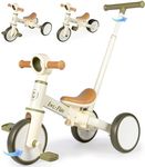 LOL-FUN Tricycle for Toddlers 1-3 Baby Balance Bike 1 2 Year Old Boys Girls Ride on Toy with Parent Steering Push Handle & Removable Pedal