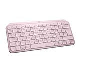 Logitech MX Keys Mini Minimalist Wireless Illuminated Keyboard, Compact, Bluetooth, Backlit, USB-C, Compatible with Apple macOS, iOS, Windows, Linux, Android, Metal Build - Rose