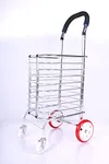 HaRvic 4 Wheel Shopping Grocery Trolley for Grocery Foldable Cart Portable Vegetable Shopping Trolley with Wheels Luggage Transfer Trolley Shopping Mall Super Market Hand Truck Trolley Cart for Home