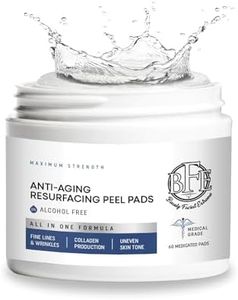 Anti Aging Daily Resurfacing Exfoliating Peel Pads Treatment- Contains Lactic, Salicylic, & Glycolic Acid for Face & Body. Repairs Fine Lines, Wrinkles, Dark Spots, Pores, Acne Scars & Uneven Skin Tone. Natural Skincare Glow.