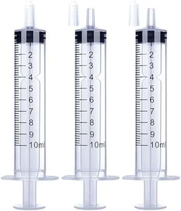 10ml Syringe for Liquid, Oral, Scientific Labs, Measurement, Dispensing, with Cap- 3 Pack