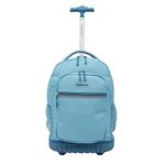 Travelers Club 18" Rolling Backpack with Shoulder Straps, Aqua, 18-Inch, 18" Rolling Backpack with Shoulder Straps