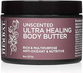 Ora's Amazing Herbal Ultra Healing Body Butter, Unscented Hand Cream, Skin Cream for Eczema and Dry Skin, Fragrance Free Skin Repair Cream, Organic Shea Butter, 8 Oz Full Size, Made in the USA