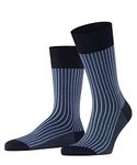 FALKE Men's Oxford Stripe M SO Cotton Patterned 1 Pair Socks, Blue (Dark Navy 6375), 7-8