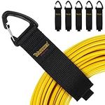 Heavy Duty Storage Straps(6-Pack), Trilancer Hook-and-Loop Cord Organizer and Hanger with Triangular Buckle to Hang on Walls for Cables, Wires, Rope, Hoses, Organization for Home, Garage or Workshop