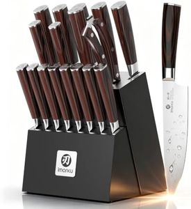 imarku 18-Piece Japanese Utility High-Carbon Stainless Steel Knife Set