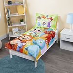 Cocomelon "Learning is Fun" 4-Piece Toddler Bedding Set, Multi-colour