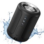 MAWODE Bluetooth Speakers, T10 Waterproof Speaker, 8 Hr Playtime Portable Speaker, Small, Lightweight, Mini, Wireless, Shower Speaker, Aux & TF Card Support (Black)