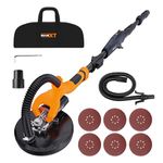 Drywall Sander with Carrying Bag by Maxxt-tech Canada; 6pcs 9" Sanding Disc; Telescopic; Infinitely Variable Speed; 13FT Dust Hose