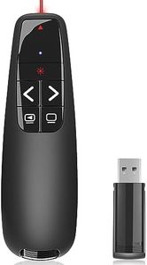 Presentation Clickers for PowerPoint, Clicker for Laptop Presentations Remote, USB Wireless Presenter Remote, Power Point Remote Clicker for Computer/Mac/PPT/Google Slide Advancer