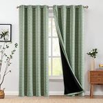 Home Fashion Blackout Curtains Greens