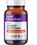 New Chapter Men's Multivitamin Advanced Formula for Stress, Brain, Immune, Heart & Energy Support, Higher Levels of Whole-Food Fermented Essential Nutrients for Men + Selenium + B Vitamins, 120 ct