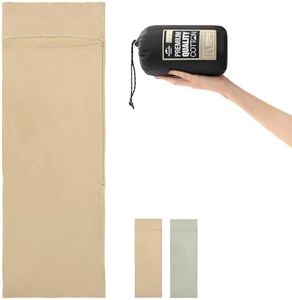 Naturehike Cotton Sleeping Bag Liner 210 x 75 cm, Cotton Travel Sheet Camping Sleep Bag Liner with Pillow Slot, Portable Lightweight Backpacking Essentials for Camping Hostels Picnic Hiking (Cream)