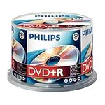 50 pack philips dvd+r 16x speed blank discs