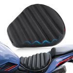 SKYJDM Wavy Motorcycle Seat Cushion, Large 3D Honeycomb Structure Pressure Relief & Breathable Motorcycle TPE Gel Seat Pad for Long Rides