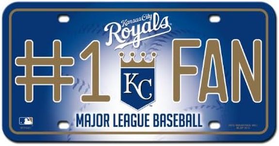 MLB #1 Fan Metal Auto Tag, Sports & Fitness Sports Fan Shop Auto Accessories, MTF4401, Kansas City Royals, One Size