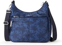Baggallini Women's Securtex Anti-Theft Free Time Crossbody Bag, French Navy Firework, One Size