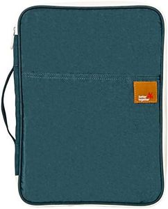 El-fmly Travel Document Organizer A4 Document Holder Zipper Portfolio Organizer Portable Folder Pouch for Office Business, Dark Green