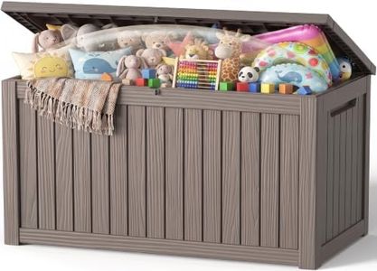 Outdoor Storage Box Waterproof, 360 Gal Gen 2 Resin Deck Box With Wheels