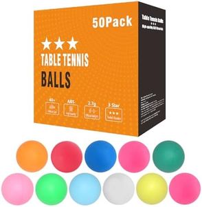 meizhouer 50Pcs/Pack Colored Ping Pong Balls 40mm 2.4g Entertainment Table Tennis Balls Mixed Colors for Game and Advertising
