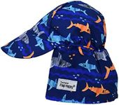 Flap Happy Baby Boys' UPF 50+ Original Flap Hat, Artsy Sharks, Medium