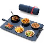 iTRUSOU Electric Warming Tray for Pizza, Dishes, and More - Adjustable Temperature, Foldable Warming Plate, Full Surface Heating for Buffets, Parties - Tabletop Food Warmer with Nano Silicone Material