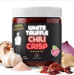 SAUCE UP White Truffle Chili Crisp 6oz | Gourmet Vegan Chili Oil with 13 Natural Ingredients | Gluten Free Keto No MSG | Crispy Spicy Umami Flavor Bomb | Handcrafted in NYC | Premium Truffle Sauce